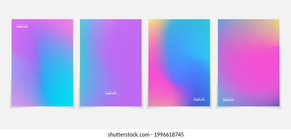 Colorful and blurred gradient template