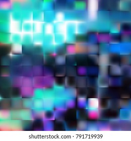 Colorful blurred squares background. Abstract gradient pixel pattern. Vector illustration.