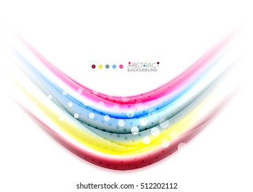 Colorful blurred stripes, abstract background template