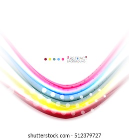 Colorful blurred stripes, abstract background template