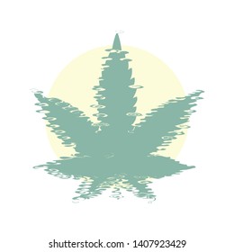 Colorful blurry weed vector icon isolated on white background. Marijuana symbol modern, simple, vector, icon for website design, mobile app, ui. Vector Illustration