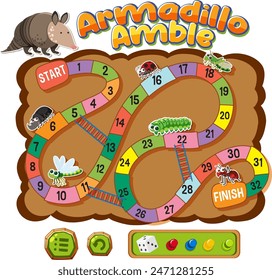 Colorful board game with animal characters