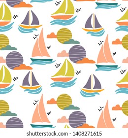 Colorful boasts, in a seamless pattern, that can be used in print, for surface design, or for web