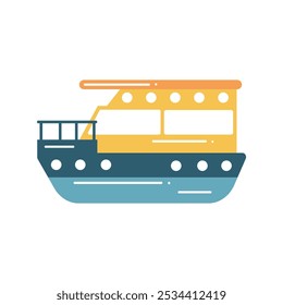 Colorful Boat And Yacht Vector Illustration - 05