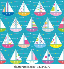 colorful boats pattern