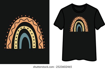 Boho colorido arco-íris elemento decorativo T Shirt Design