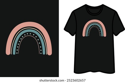 Colorful Boho Rainbow Decorative Element T-Shirt Design