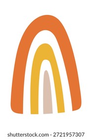 Elemento colorido do desenho do arco- íris do boho