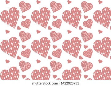 A colorful boho styled heart pattern