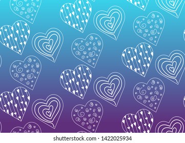 A colorful boho styled heart pattern