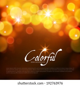 Colorful bokeh abstract background. Vector illustration