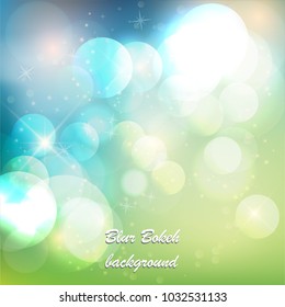 Colorful bokeh abstract light blur background design, wallpaper template