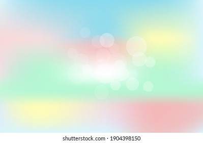 Colorful Bokeh Background Blur,holiday Wallpaper. Abstract Background Summer, Spring.vector Illustration