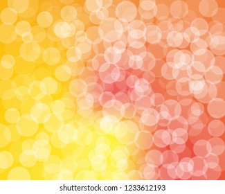 Colorful bokeh background. Bright festive backdrop of blurry bokeh circles. Transparent light effect vector illustration