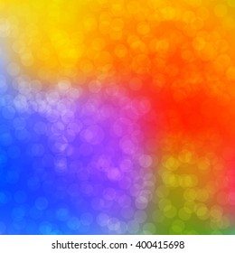 Colorful Bokeh background with defocused lights. Vector illustration EPS10. Design for your cards, brochures, cover, flyers, banners, posters etc.
