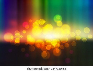 Colorful Bokeh Background, Multicolor Blurred Wallpaper, rainbow style, vector illustration 