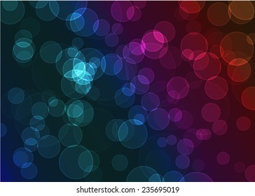 Colorful bokeh background. Vector illustration