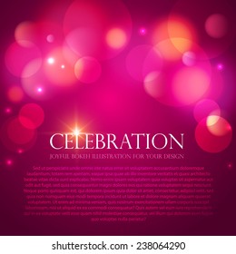 Colorful bokeh background. Vector illustration.
