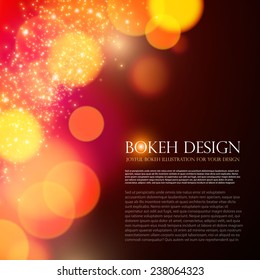 Colorful bokeh background. Vector illustration.