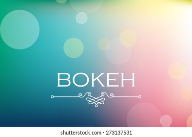 Colorful bokeh background.  Vector illustration