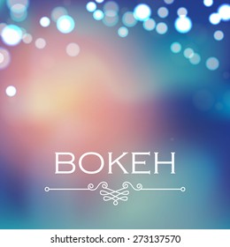 Colorful bokeh background.  Vector illustration