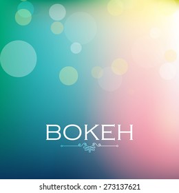 Colorful bokeh background.  Vector illustration