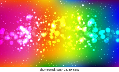 Colorful Bokeh Defocused Lights Background Vector Illustration