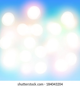Colorful bokeh light background. Vector illustration
