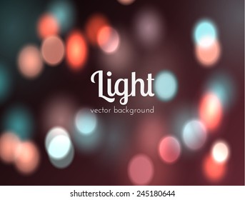 Colorful bokeh lights background. Vector eps10.
