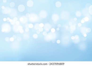 Colorful Bokeh Lights on Blue Background. Vector Illustration Of Wallpaper Backdrop For Party, Holiday, Festival