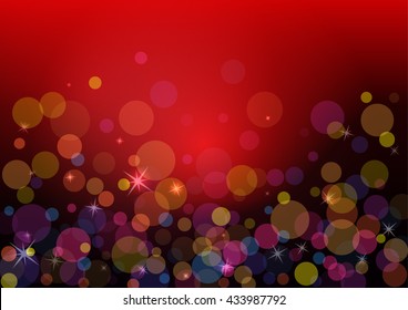 Colorful bokeh vector background. Blur effect.