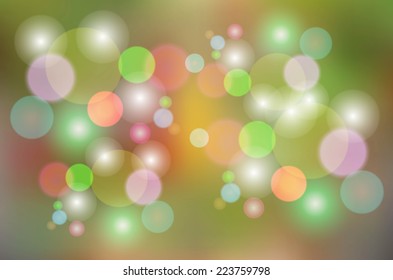 Colorful of bokeh.Vector illustration