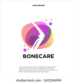 Colorful Bone logo vector, Knee logo designs template, design concept, logo, logotype element for template