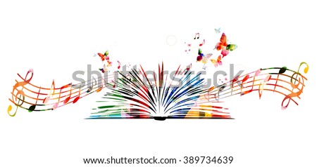 Colorful book with butterflies