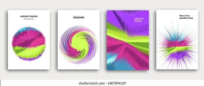 Colorful book cover page design. Abstract background. Paint explosion. Poster, corporate business annual report, a4 brochure, creative magazine mockup. Bright brush strokes. Multi-colored vector.