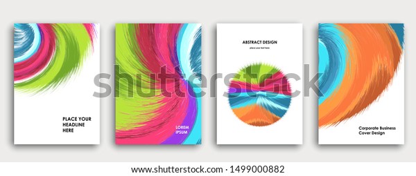 Colorful Book Cover Page Design Abstract Stock Vector (Royalty Free ...