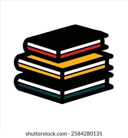 colorful book icon design with white background 