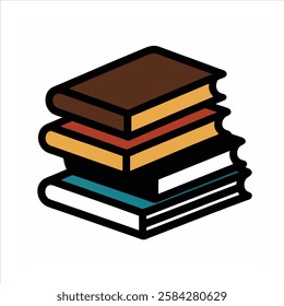 colorful book icon design with white background 