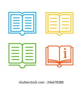 Colorful book icons