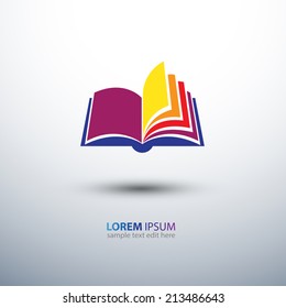 colorful book icon,vector illustration