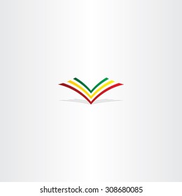 colorful book logo sign vector element bookstore