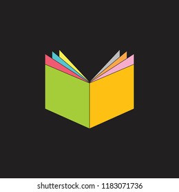 colorful book symbol vector