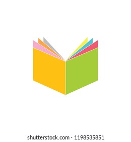 colorful book symbol vector