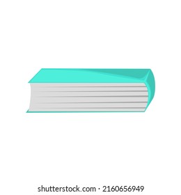 Colorful book vector flat style isolated illustration. Studying and learning. Library books. Relaxing comfortable atmosphere. Studying at home. Imagination.
