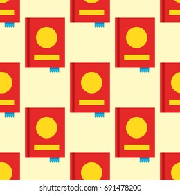 Colorful book vector illustration learn literature study seamless pattern education knowledge document textbook