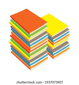 colorful book, white background vector illustration