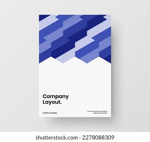 Farbige Booklet Design Vektorvorlage. Das Buchdeckungslayout ist hochwertig und geometrisch.