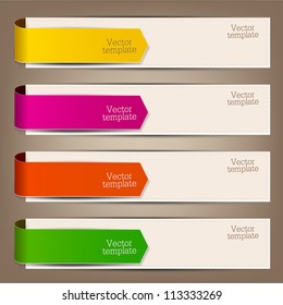 Colorful bookmarks and arrows for text