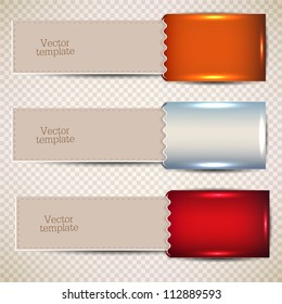 Colorful bookmarks with place for text