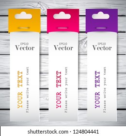 Colorful bookmarks with place for text